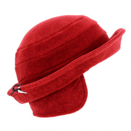 Chapeau Bob polaire Elza Rouge cache-oreilles - Traclet