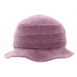 Elza Lilac Fleece Bucket Hat with Ear Flaps - Traclet