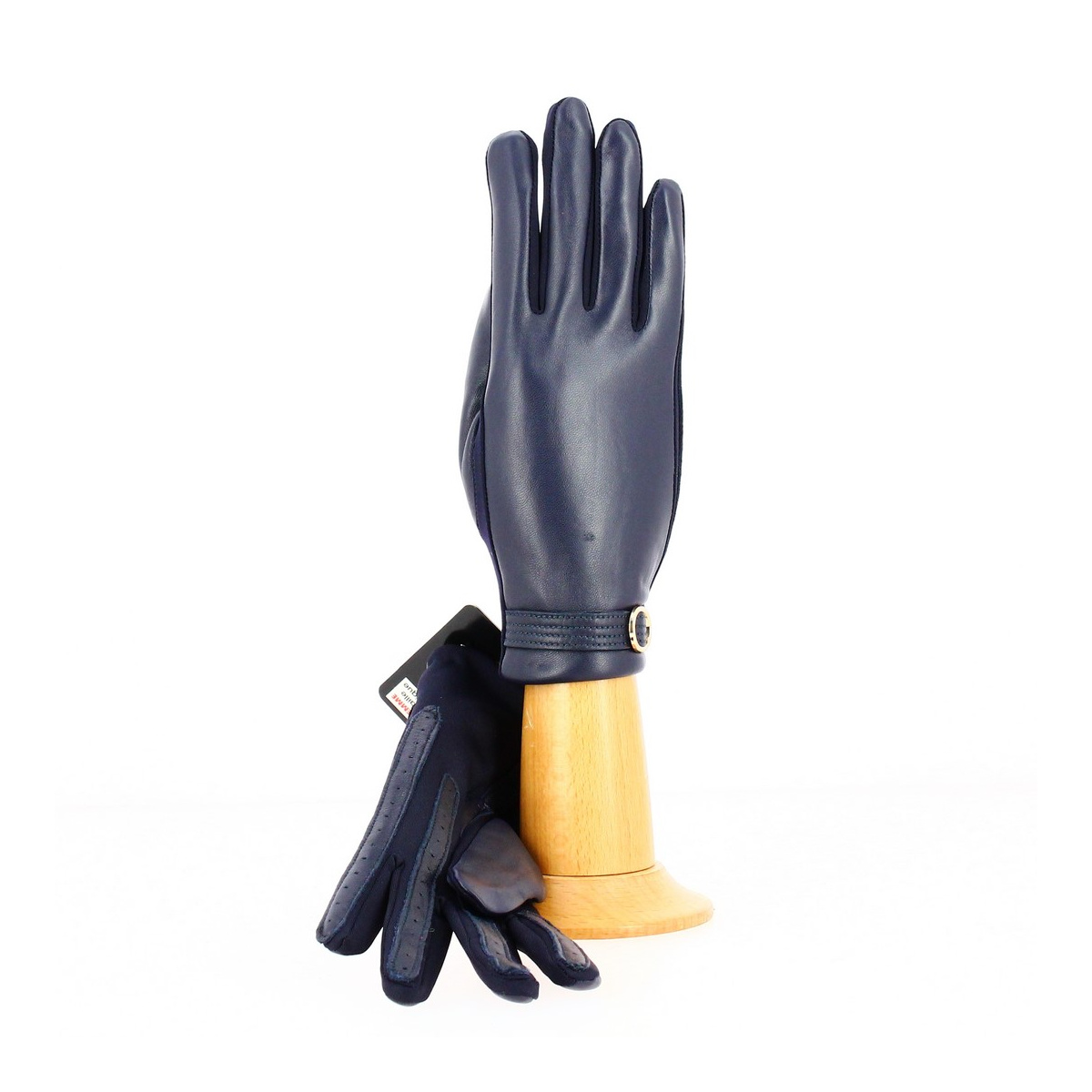 Tactile Gloves Sheepskin Leather Navy - Isotoner Reference: 18712 ...