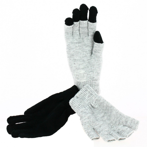 Grey Acrylic Gloves - Mitts - Traclet