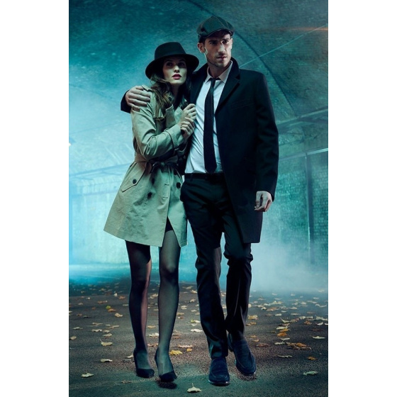 Navy Curtis Fedora Hat - Bailey