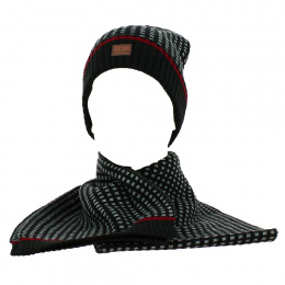 Ensemble Bonnet Echarpe Marlow Noir - Traclet