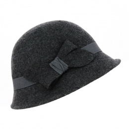 Gray Melody Cloche Hat - Traclet