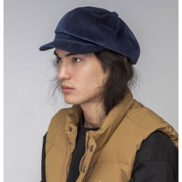 Navy Spitfire Cord Newsboy Cap - Kangol