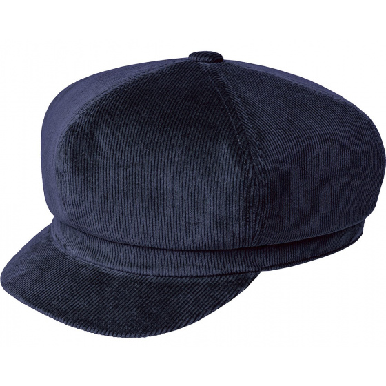 Navy Spitfire Cord Newsboy Cap - Kangol Navy Spitfire Cord Newsboy Cap - Kangol