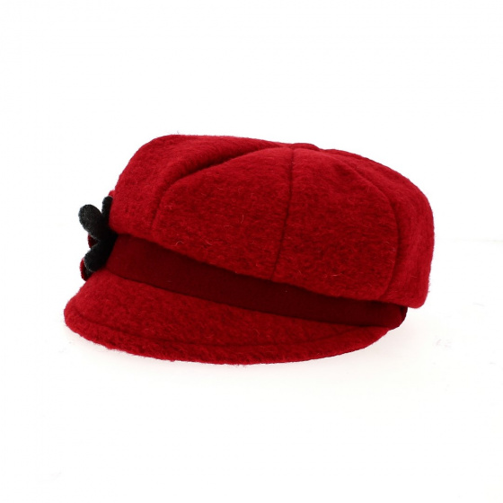 Casquette Gavroche Le Lana laine rouge - Traclet