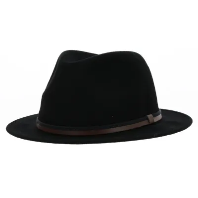 Traveller Siene Waterproof Felt Hat Black - Traclet Reference: 18772 | Chapellerie Traclet