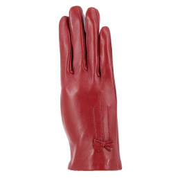 Red Bow Silk Lined Tactile Gloves - Isotoner