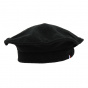 Black Odile Polar Fleece Beret - Traclet