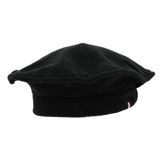 Black Odile Polar Fleece Beret - Traclet