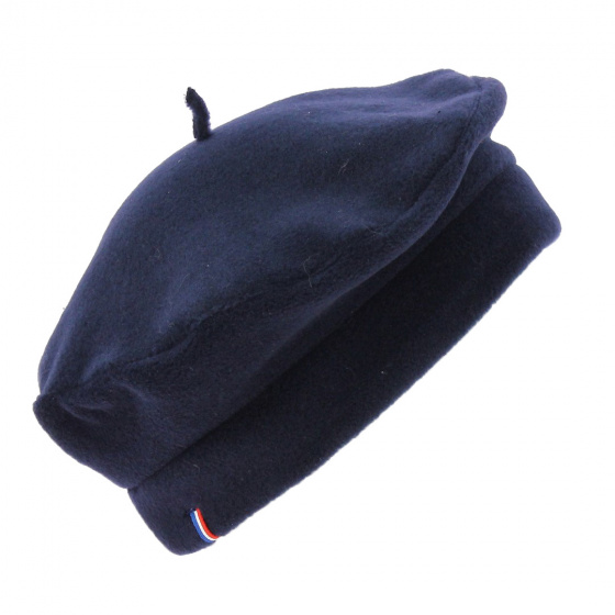 Navy Odile Fleece Beret - Traclet