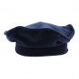 Navy Odile Fleece Beret - Traclet