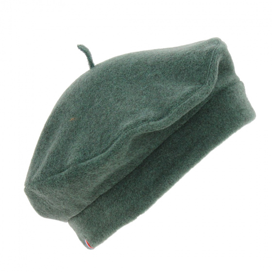Pine Green Odile Fleece Beret - Traclet