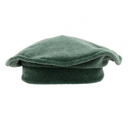 Pine Green Odile Fleece Beret - Traclet
