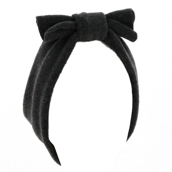 Gray Lili Bow Fleece Headband - Traclet