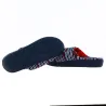 Chaussons mules Femme Rayures Bleues Semelle X-TRA CONFORT - Isotoner Référence : 14871 | Chapellerie Traclet