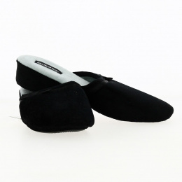 Women's Mules Velvet Black Sole X-TRA CONFORT - Isotoner