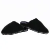 Women's Black Velvet Slippers with X-TRA COMFORT Sole - Isotoner Reference: 18803 | Chapellerie Traclet