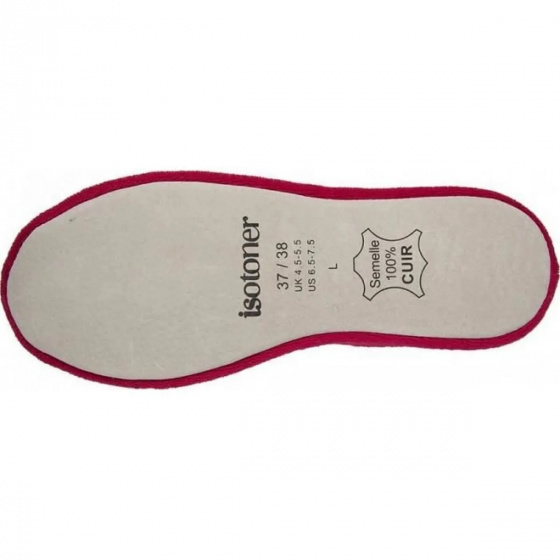 Women's Sponge Ballet Flats with Red Bow - Isotoner