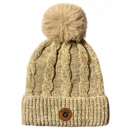 Beige Calida Pompom Beanie - Pacito