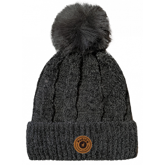 Black Calida Pompom Beanie - Pacito