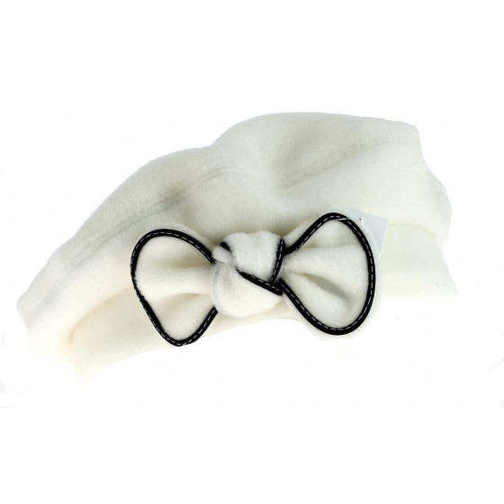 White Polar Fleece Beret - Traclet