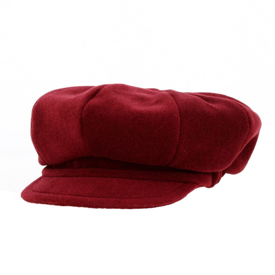 Burgundy Newsboy Cap - Traclet