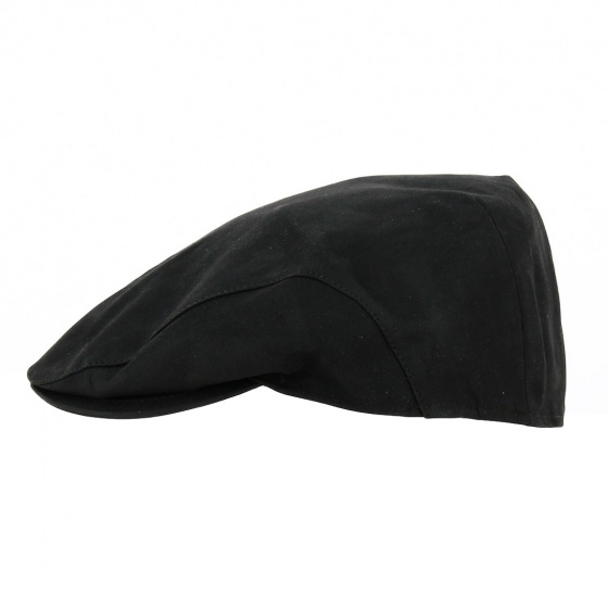 Casquette Plate Amos Cuir Noire - Traclet