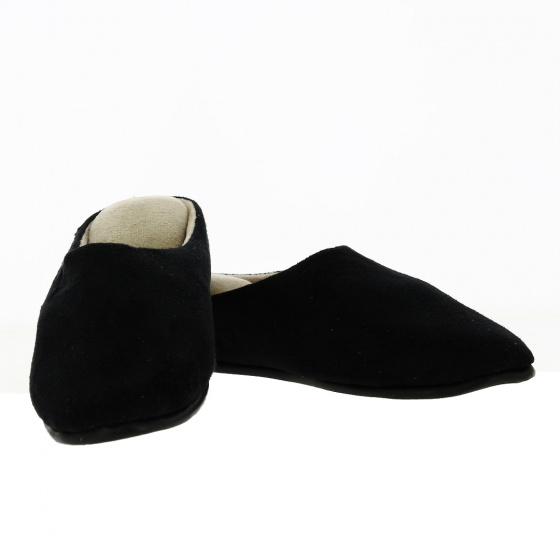 Men's Black Mule Slippers - Isotoner
