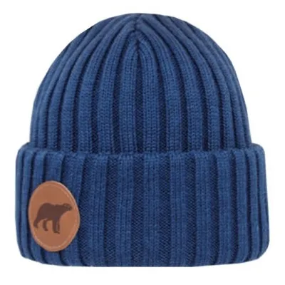 Bonnet à Revers Björn Laine Merino Bleu - Super Yellow
