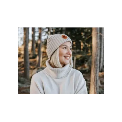 Bonnet à Revers Björn Laine Merino Vanille - Super Yellow