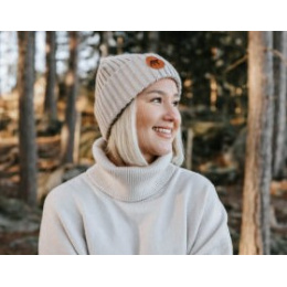 Björn Merino Wool Beanie with Turn-up Vanilla - Super Yellow