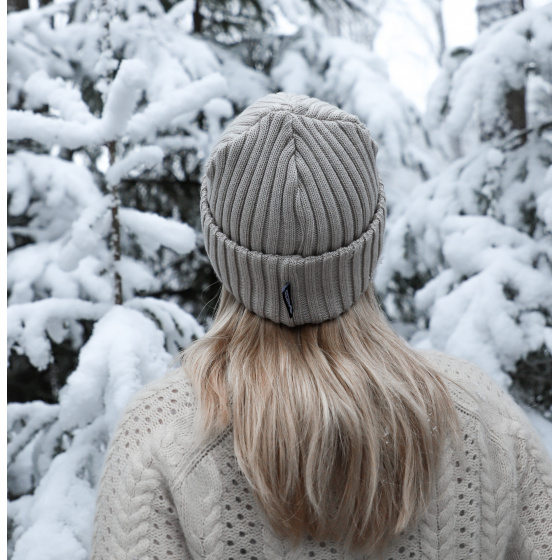 Bonnet à Revers Björn Laine Merino Vanille - Super Yellow