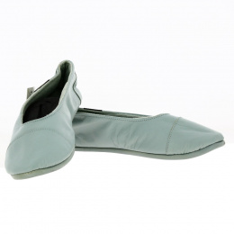 Women's Ballerina Slippers Sky Blue Leather - Isotoner