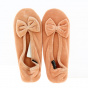 Women's Micro-velvet Ballet Slippers with Bow - Isotoner