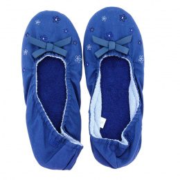 Women's Royal Blue Ballet Slippers - Isotoner