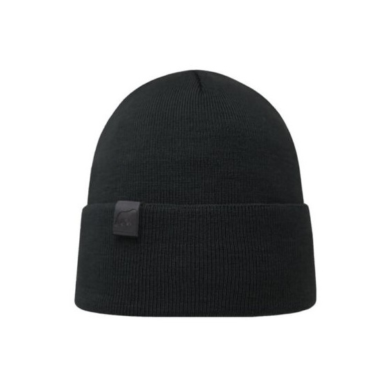 Osto Black Merino Wool Cuffed Beanie - Super Yellow