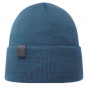 Cuffed Beanie Osto Merino Wool Petrol - Super Yellow