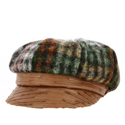 Elsa Brown Wool Newsboy Cap - Traclet Reference: 18844 | Traclet Hat Shop