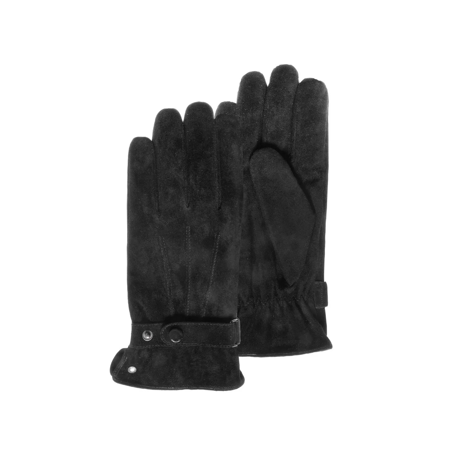 Men's Black Velvet Touch Screen Gloves - Isotoner Reference: 15079 |Chapellerie Traclet