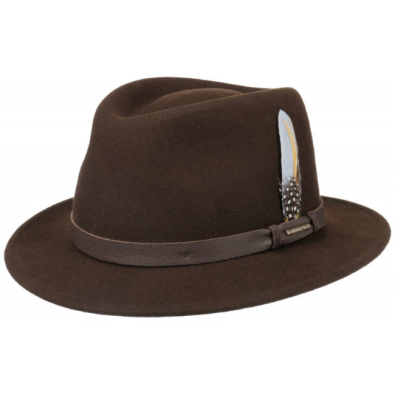 Chapeau Traveller Lindsey Feutre Vitafelt Marron - Stetson
