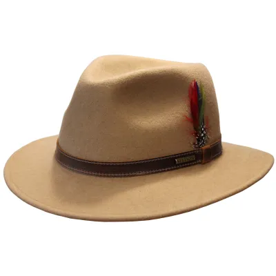 Chapeau Traveller Lindsey Feutre Beige - Stetson