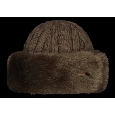 Toque / Bonnet Cable Fausse Fourrure Chocolat - Barts  Reference : 18852| Chapellerie Traclet
