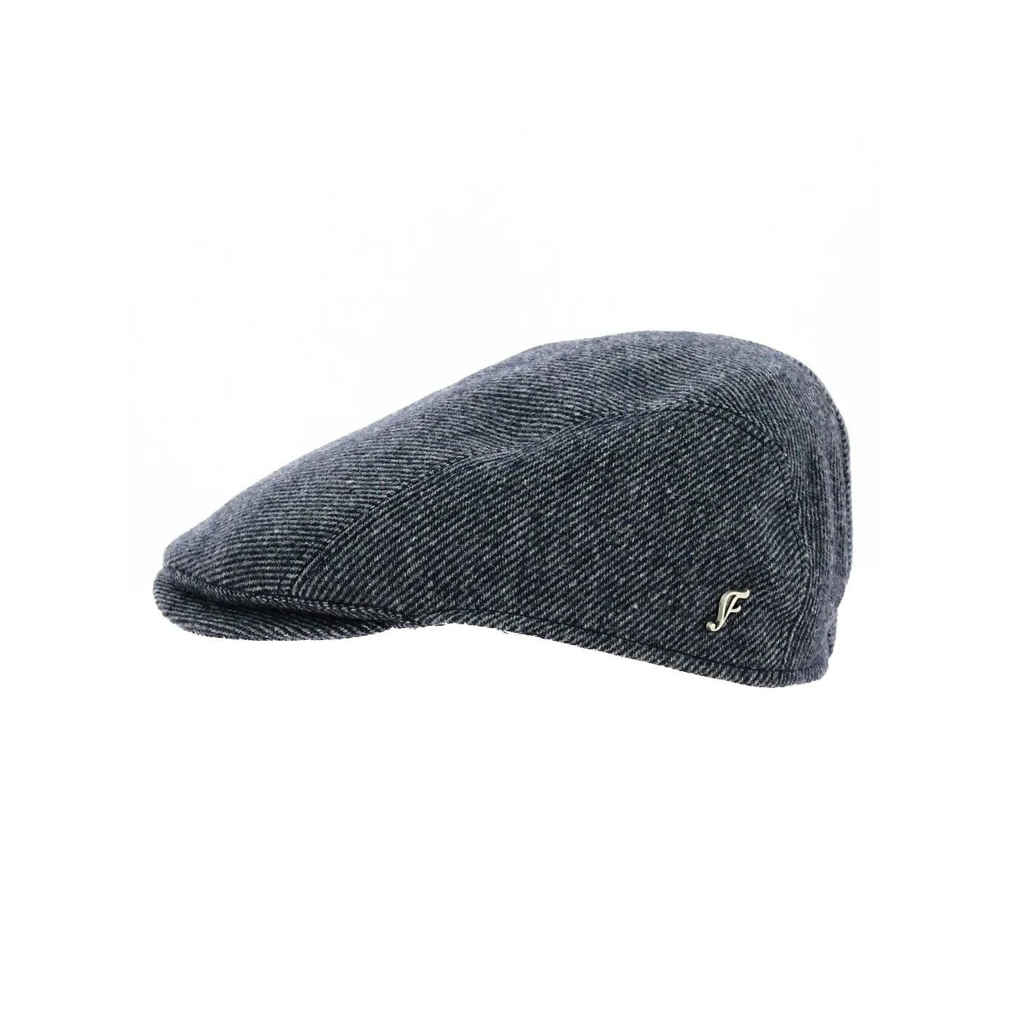 Casquette Plate Laine Rayures Bleues - Flechet Reference : 18857 | Chapellerie Traclet