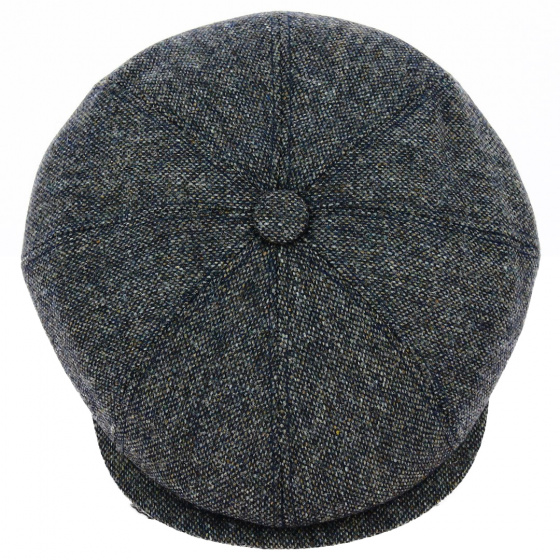 Blue Wool 8-Panel Cap - Fléchet Blue Wool 8-Panel Cap - Fléchet