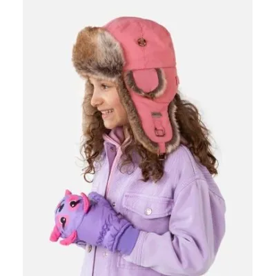 Pink Kinel Ushanka for girls - Barts Reference: 1640 | Traclet Hat Shop