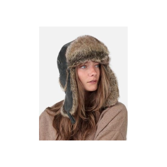 Gray Rib Bomber Army Ushanka Hat - Barts Gray Rib Bomber Army Ushanka Hat - Barts