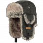 Almond Green Army Rib Bomber Trapper Hat - Barts