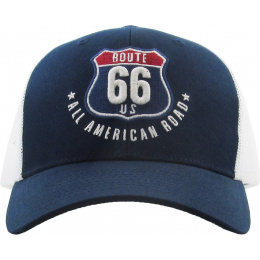 Route 66 Blue & White Snapback Cap - Kbthos