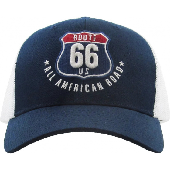 Casquette Snapback Route 66 Bleu & Blanc - Kbthos